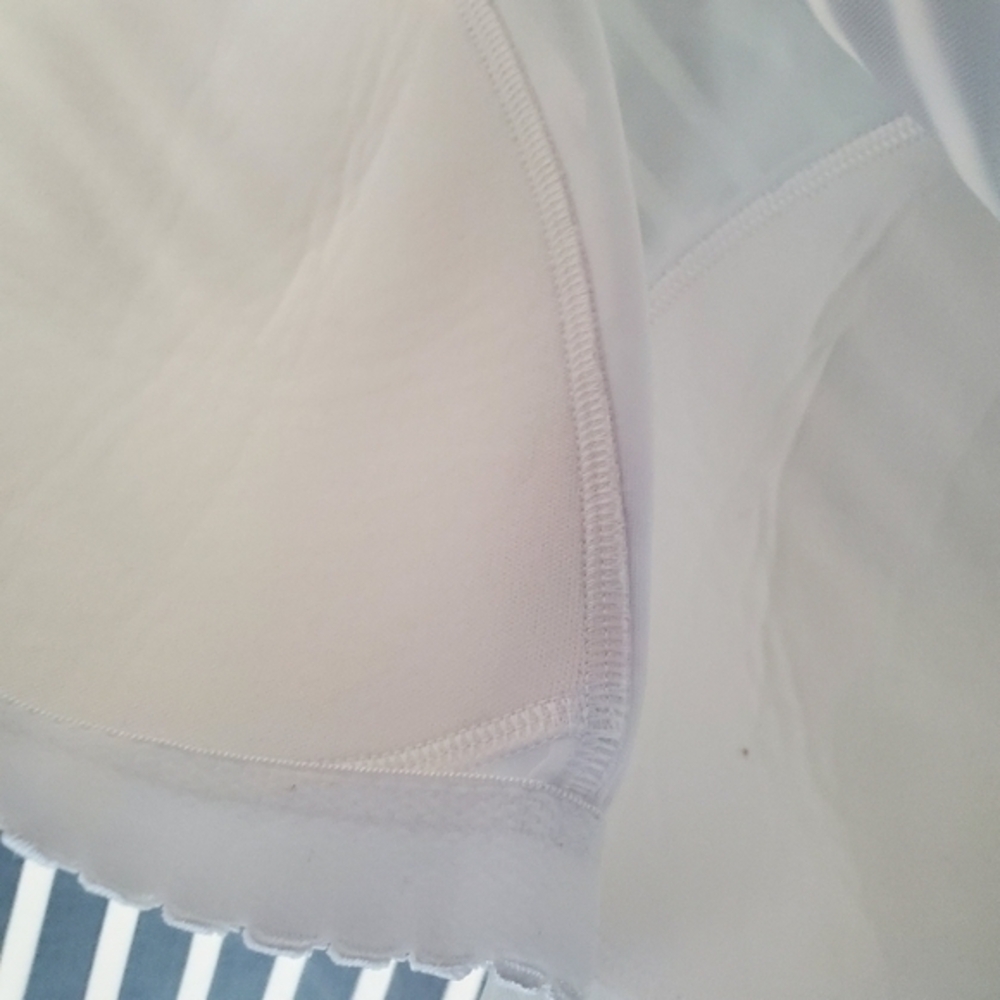 14DDD Lands' End Women's High Neck Navy & White Stripe‎ Tankini Swim Top - Picture 10 of 11